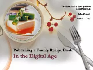 Publishing a Family Recipe Book In the Digital Age