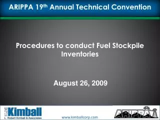 Procedures to conduct Fuel Stockpile Inventories