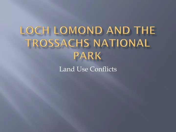 loch lomond and the trossachs national park