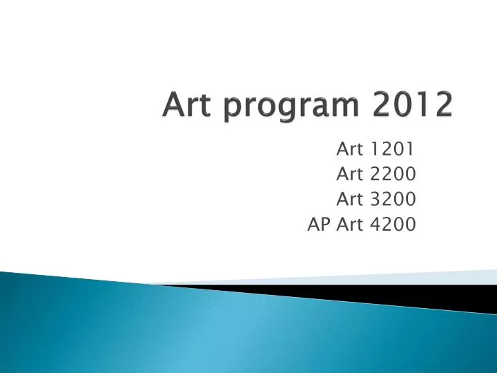 art program 2012