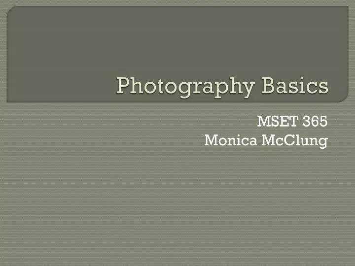 photography basics