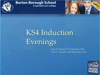 KS4 Induction Evenings