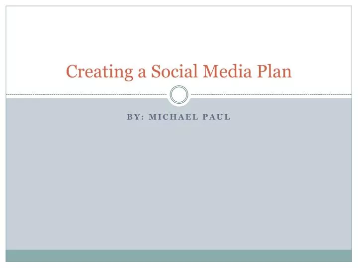 creating a social media plan