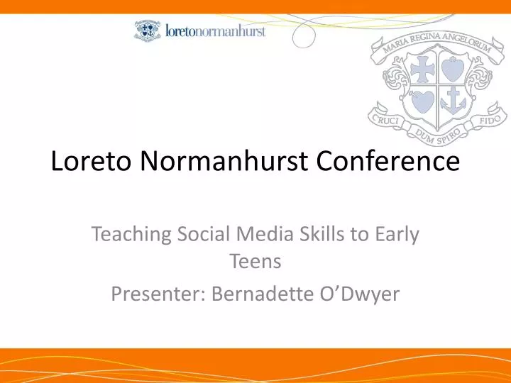 loreto normanhurst conference