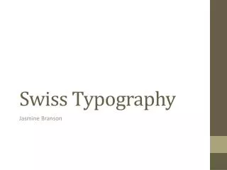 Swiss Typography