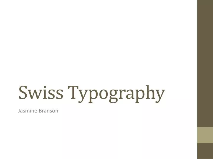 swiss typography