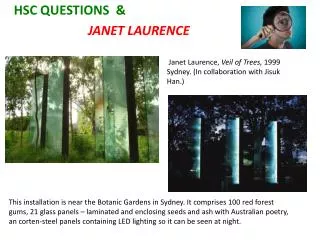HSC QUESTIONS &amp; JANET LAURENCE
