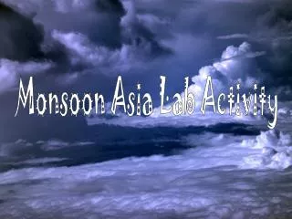 Monsoon Asia Lab Activity