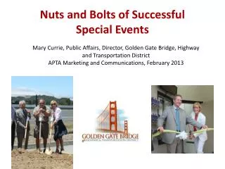 Nuts and Bolts of Successful Special Events