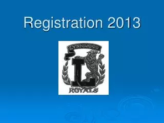 Registration 2013