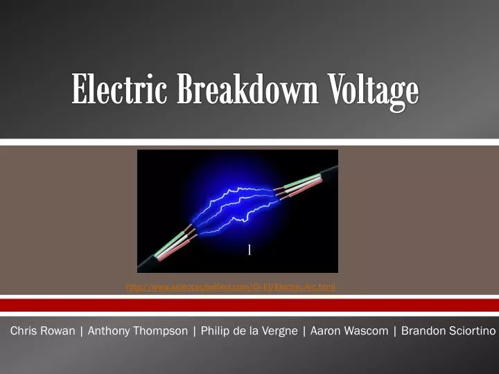 electric breakdown voltage