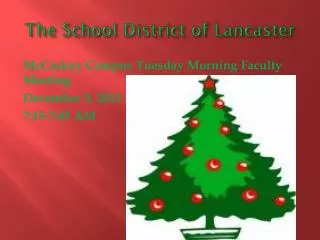 The School District of Lancaster