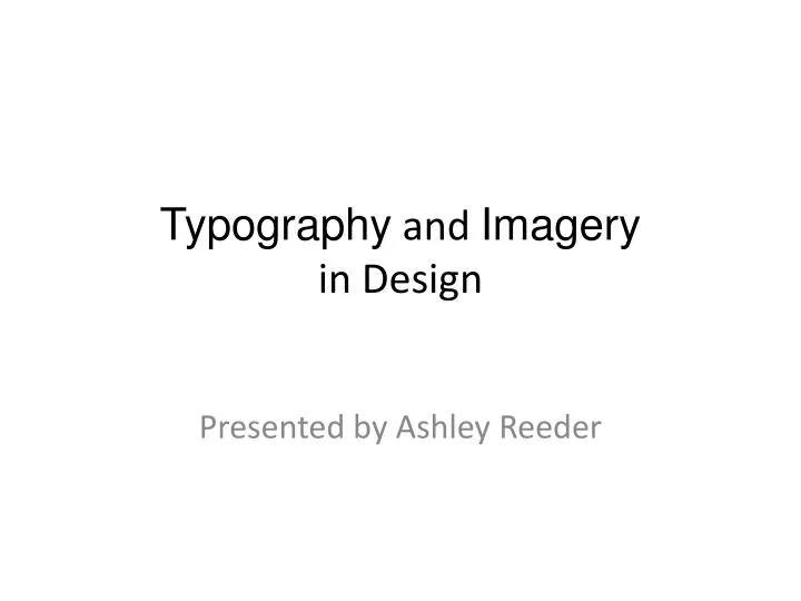 typography and imagery in design