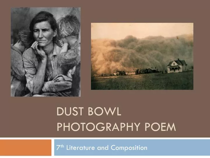 dust bowl photography poem