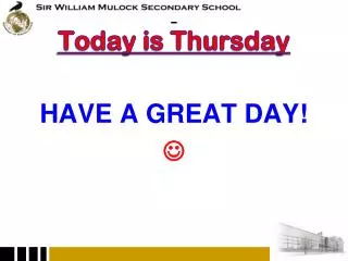 Today is Thursday