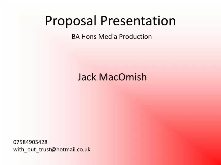 proposal presentation