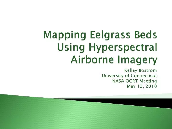 mapping eelgrass beds using hyperspectral airborne imagery