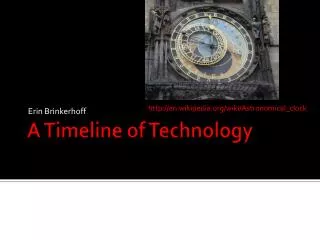 A Timeline of Technology