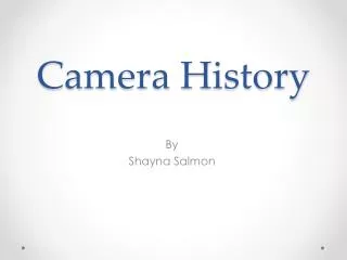 Camera History
