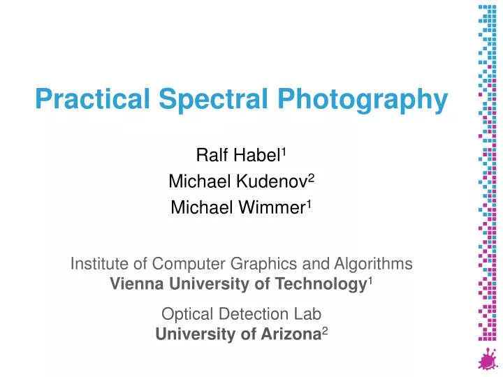 practical spectral photography