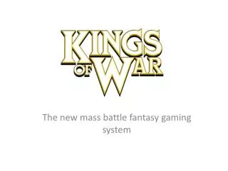 The new mass battle fantasy gaming system