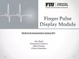 Finger Pulse Display Module