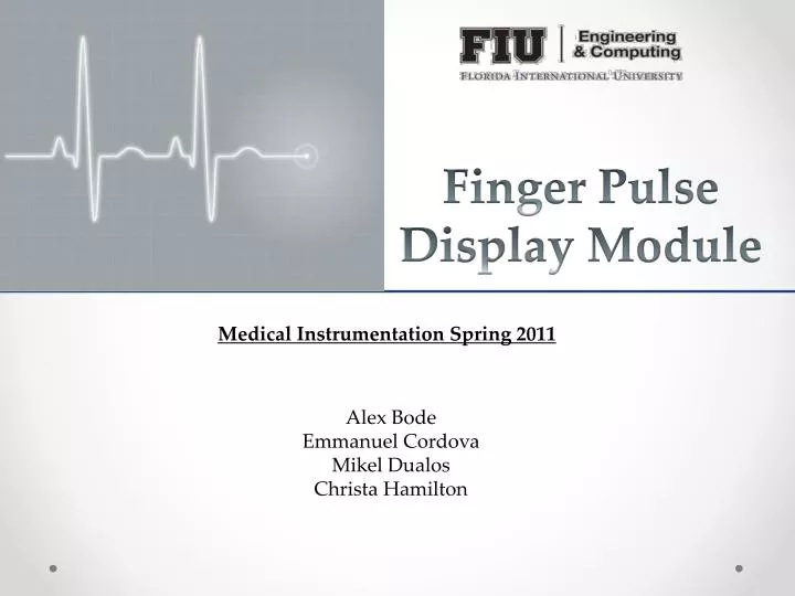 finger pulse display module