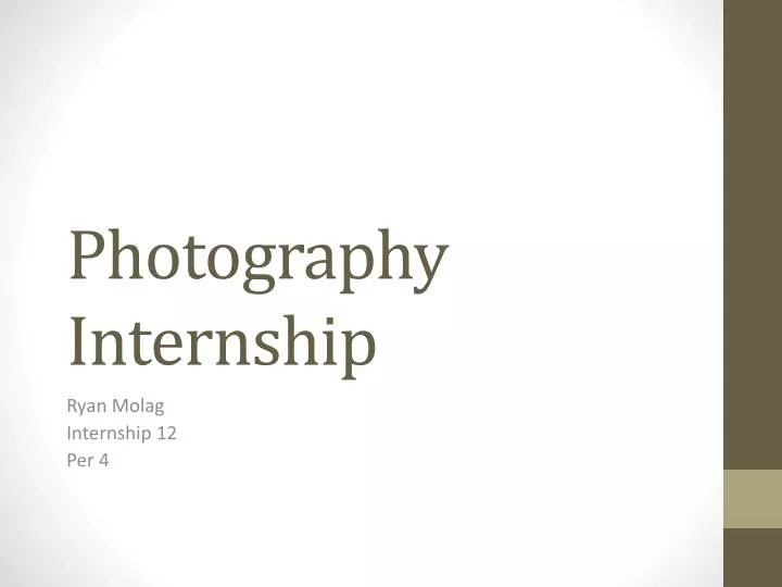 photography internship