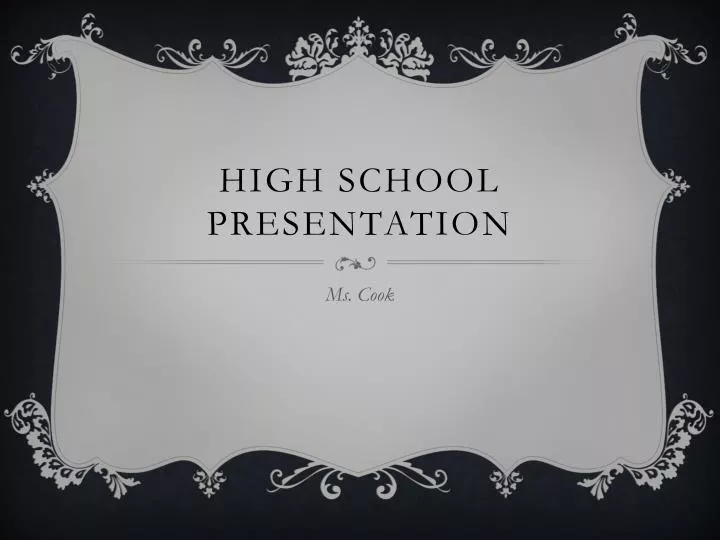 high school presentation