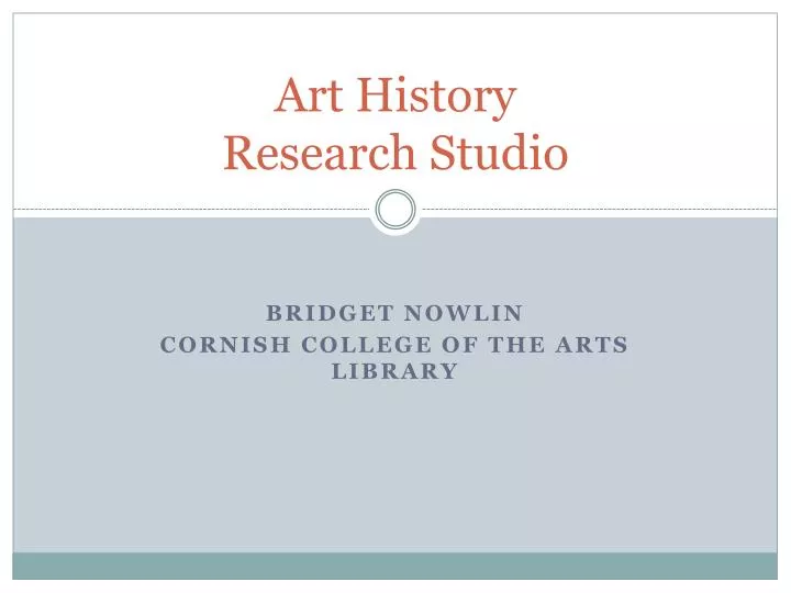 art history research studio