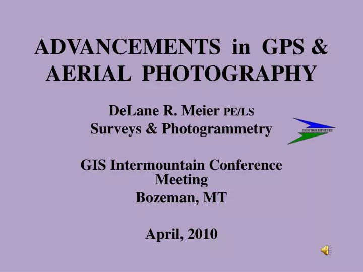 advancements in gps aerial photography