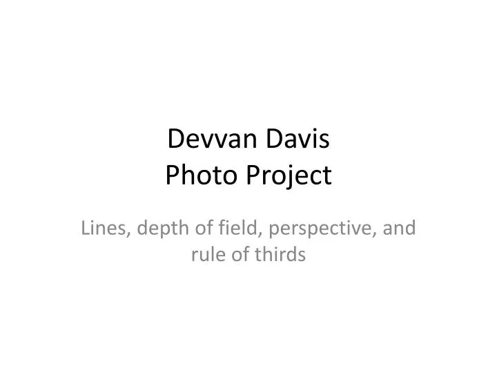 devvan davis photo project