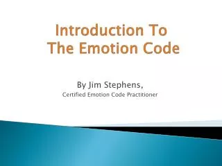 Introduction To The Emotion Code