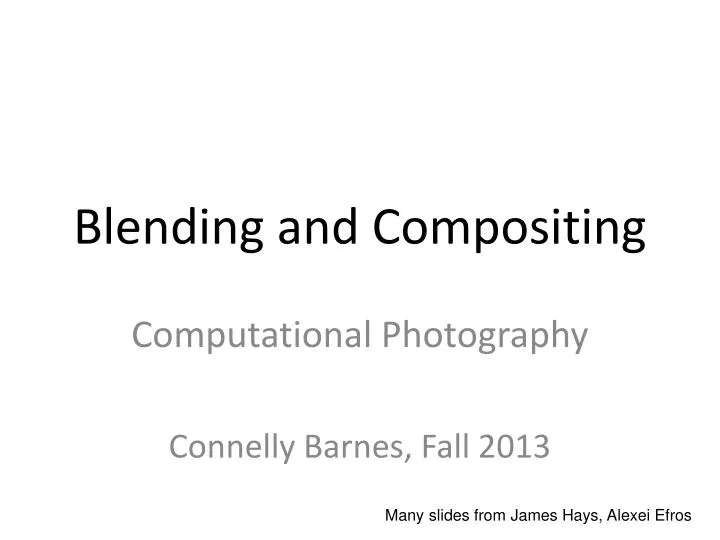 blending and compositing