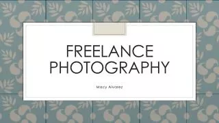 Freelance photography