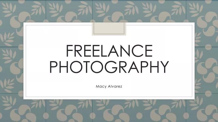freelance photography