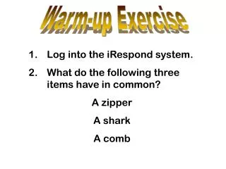Warm-up Exercise