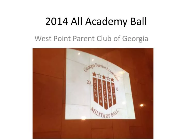 2014 all academy ball