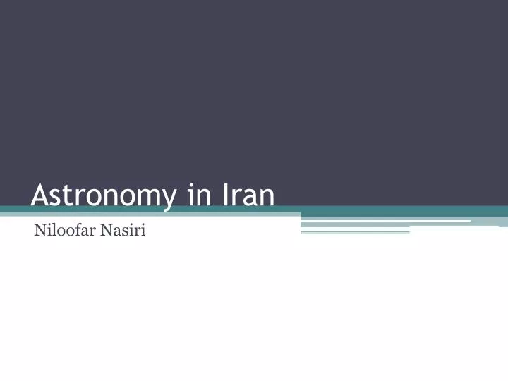 astronomy in iran