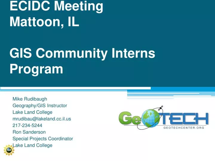 ecidc meeting mattoon il gis community interns program