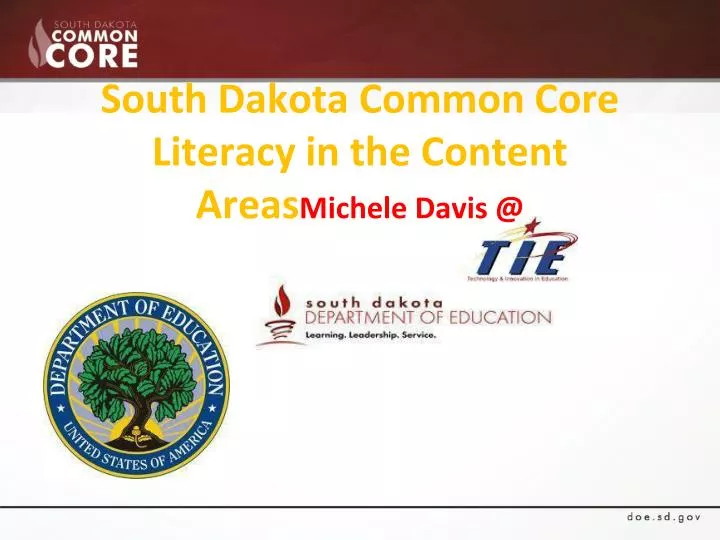 south dakota common core literacy in the content areas michele davis @