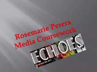 Rosemarie Perera Media Coursework