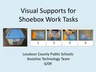 Visual Supports for Shoebox Work Tasks