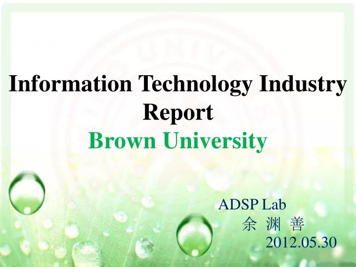 information technology industry report brown university