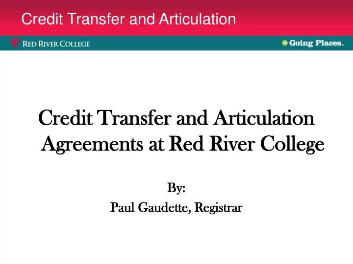 credit transfer and articulation