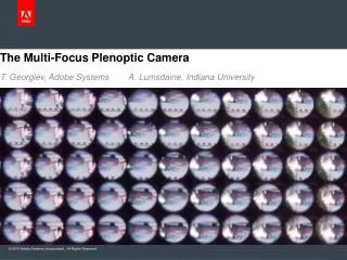 The Multi-Focus Plenoptic Camera