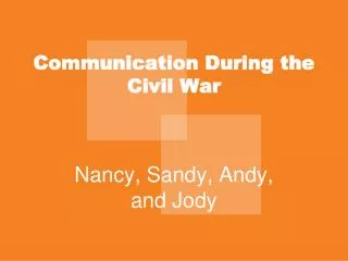 Communication During the Civil War