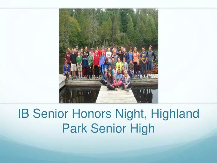 ib senior honors night highland park senior high