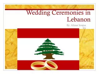 Wedding Ceremonies in Lebanon