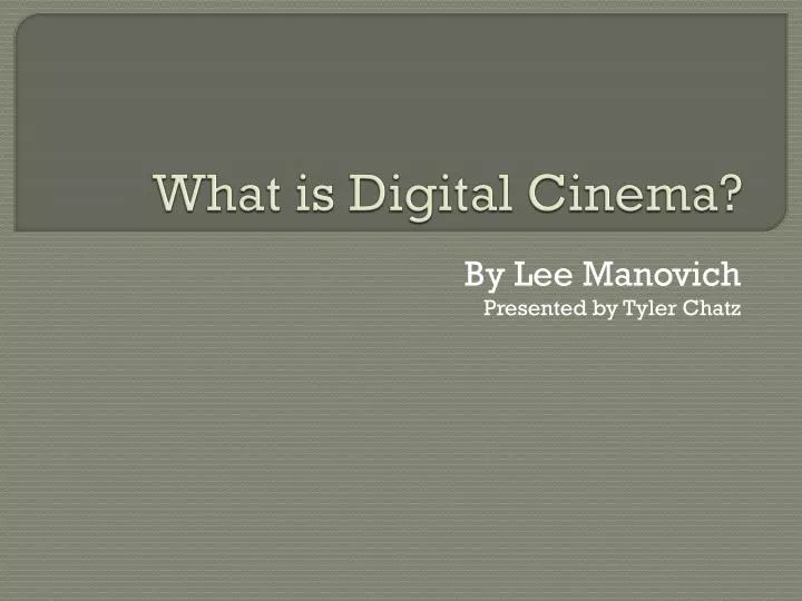 what is digital cinema